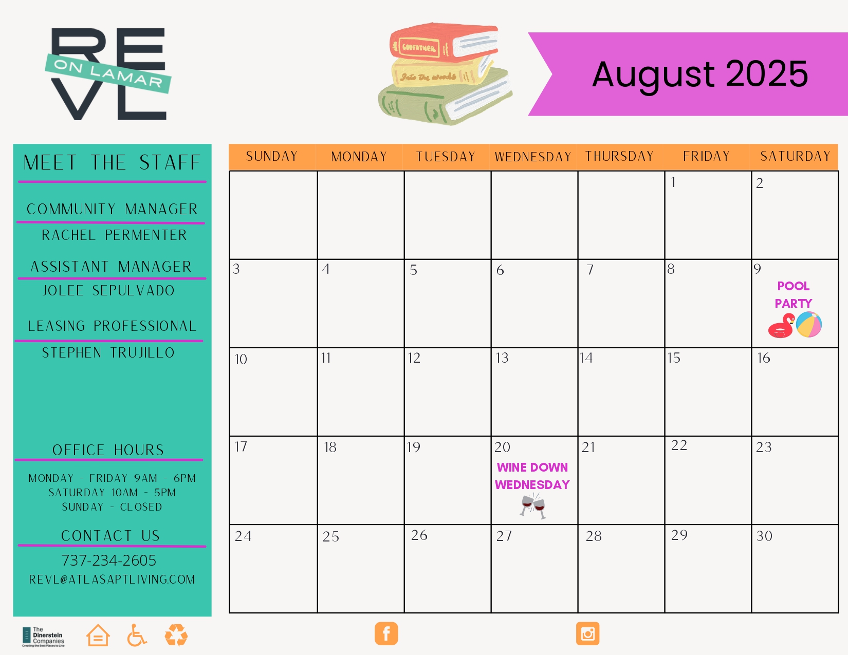 August Event Calendar