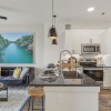 living and kitchen area with natural lighting