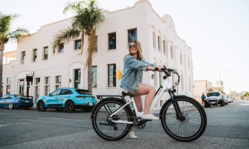 a person on a bicycle